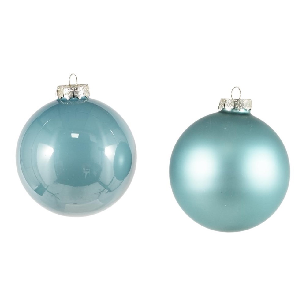 SFERA IN VETRO MM.80 AZZURRO MATT LUCIDO